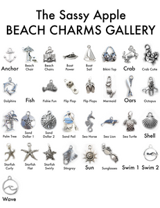 Silver or Gold Beach Badge Necklace - Mini