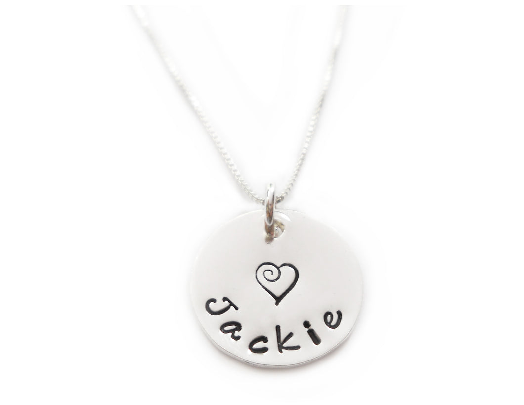 Simple Name Sterling Silver Necklace