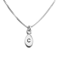 Load image into Gallery viewer, Barely There Silver or Gold Oval Tag Necklace

