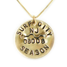 Load image into Gallery viewer, Silver or Gold Beach Badge Necklace - Regular
